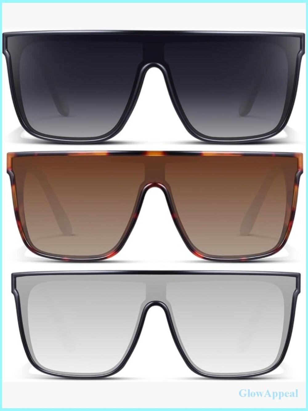 Oversized Square Sunglasses UV Protection Retro Goggle
